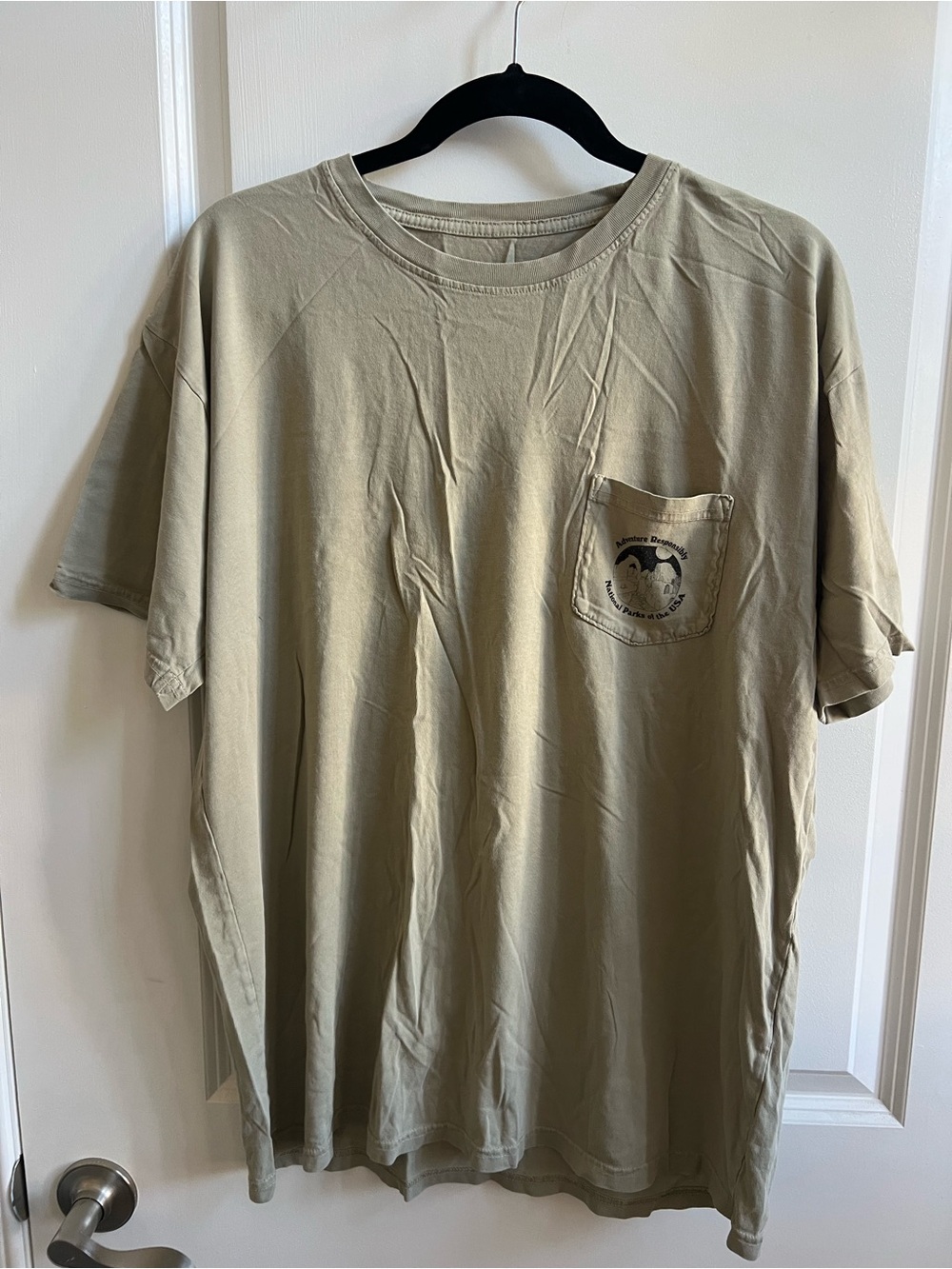 Parks Project National Park Checklist Pocket T-Shirt in beige